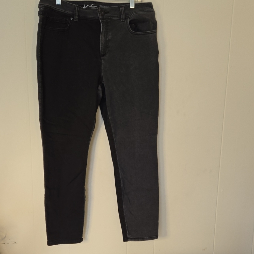 Ladies Inc Two-Toned Black and Gray Jeans